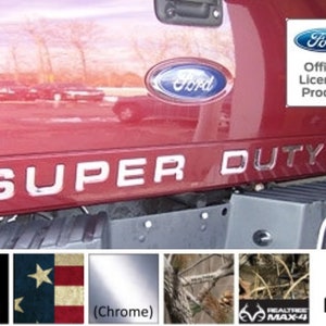 Ford 2008-2016 SUPER DUTY Letter Inserts (thin) for Tailgate (2008-2016) F250 F350 F450 Decals (Many Colors/Patterns Available) -Cx