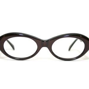 Neostyle 60&#39;s Cat Eye Glasses Zamira Black Burgundy Oval Eyeglasses Small Medium Size 48 46 -18 -135 FREE SHIPPING 1960&#39;s Pin Up Rockabilly