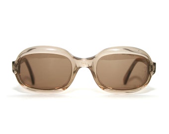 Viennaline Sonnenbrille Vintage 1970er Ovale Stirn Grau Durchscheinende 70er Jahre Brillen Sonnenbrille Medium 52-20-130 Damen Kostenloser Versand