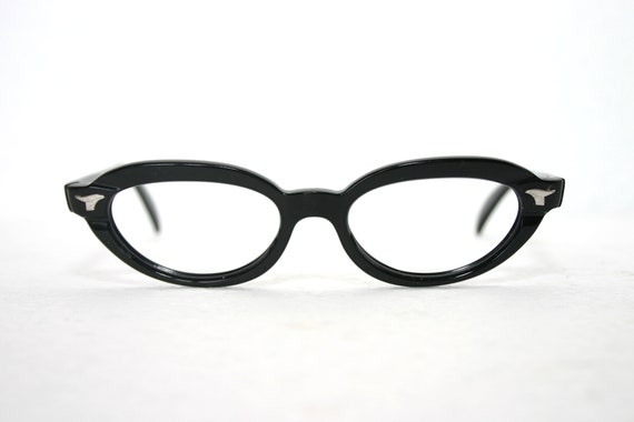 Saphira Black Cat Eye Glasses Genuine 60's Glossy | Etsy