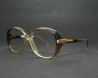 Montura de gafas vintage de los años 70, color marrón ámbar dorado, Rodenstock, tamaño mediano 52-14-130. Gafas nuevas de stock antiguo (NOS), fabricadas en Alemania para mujer.