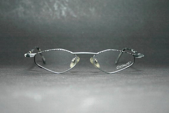 Fun Creative Eyeglasses Frame Coconuts 1990's Bla… - image 1