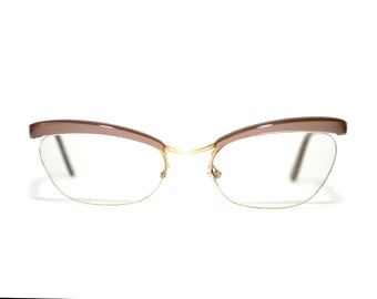 Monture de lunettes sans monture en Nylor, véritables années 50, 60, France, lunettes de vue vintage 50-19-140, taille moyenne, livraison gratuite Rx France rose