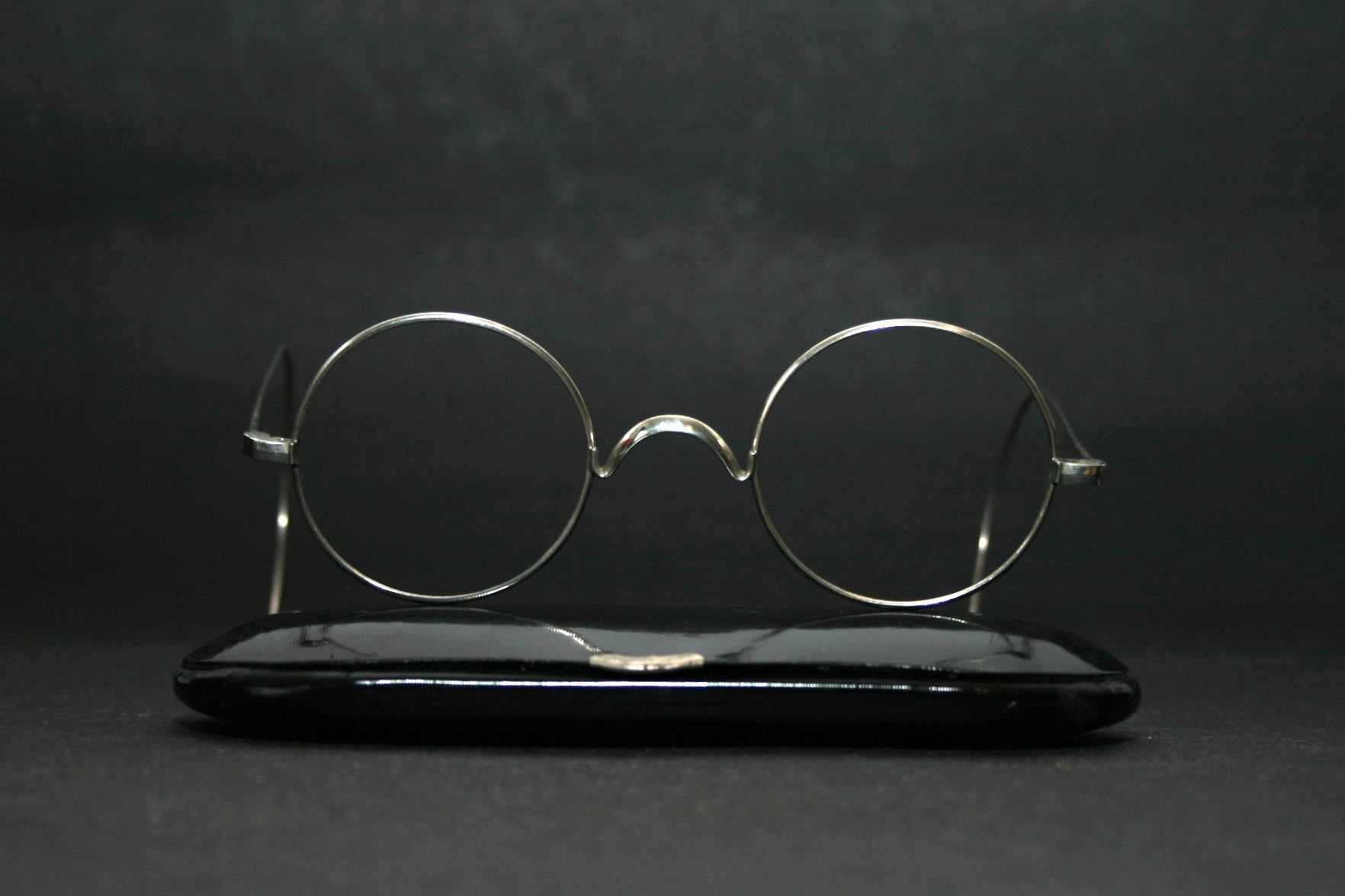 希少ガラス大正時代～紙袋付◇アメリカ製含む 丸眼鏡レンズ 色々な色両