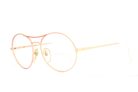 Pink Women's Round Eyeglasses Nouvelle Ligne 1980… - image 2