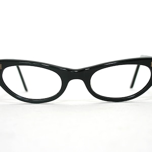 Cat Eye Glasses Vintage Black Women&#39;s 60&#39;s Eyeglasses Eyewear FREE SHIPPING Her She Women Medium NEW Old Stock Row Ddr