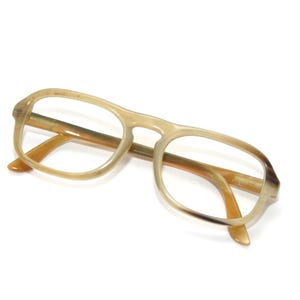Monture de lunettes en corne de vache fabriquée à la main, moyenne grande 53-20-140, livraison gratuite sur commande, charnières à ressort naturelles fabriquées à la main