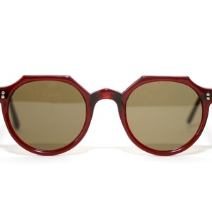 Johnny Depp Style Retro Red Lens Sunglasses – Black Acetate Frame, UV400, Unisex