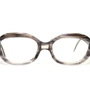 Vintage eyeglasses 60&#39;s 70&#39;s Oval Women&#39;s Lips Gray Wash ROW DDR Extra Large Size 54-18-145 Rockabilly Tortoise New Old Stock NOS