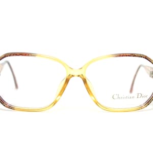 Christian Dior Eyeglasses 2675 80 Gold Amber Eye Glasses Oval Frame Medium Large 55-12-130 Made in Germany New Old Stock NOS