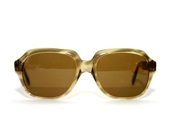 Lunettes de soleil vintage des années 70 surdimensionnées filtrantes pour femmes et hommes, idée cadeau, verres bruns, utilisés en très bon état, livraison gratuite