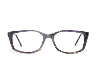 Happy Eyeglasses Frame Purple Gold Wash Champs Elysees France Medium Size 55-17-140 NEW Old stock NOS Wayfarer
