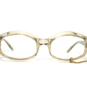 Lizon France Eyeglasses Transparent Vintage Oval Eye Glasses 1970's 70's NEW Old Stock NOS FREE Shipping Medium 52-20-130 Women's