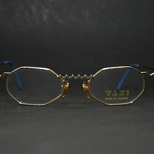 Creative Eyeglasses Frame 1990&#39;s Oval Taxi 251 Art Design Frame 90&#39;s New Old Stock NOS Size 44-20-145 Casanova