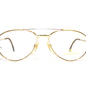 Rodenstock Aviator Eyeglasses Gold 56-17-130 Medium Eye Glasses Lifestyle 7082 Free Shipping Rx NEW old stock NOS Bugatti Style