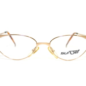 Sunjet Carrera Eyeglasses 5224 40 Gold Vintage New Old Stock NOS Free Shipping Women&#39;s Her Eye Glasses Medium 52-16-130