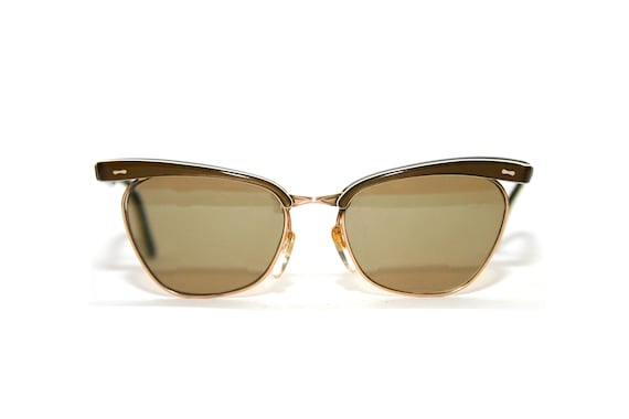 Rodenstock Cat Eye Glasses Brown 12k Gold Filled … - image 2