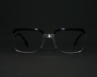 Eyeglasses Metzler 1/20 10k Germany Eye Glasses Men Square Aviator 1970's  Him White Gold Filled Medium Size 54-20-135 Free Shipping