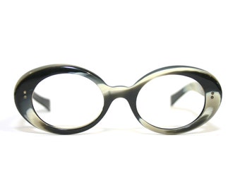 Faux Buffalo Horn Eyeglasses Frame Neostyle 1960&#39;s FREE SHIPPING Women&#39;s New Old Stock NOS Germany Medium 46-20-135 Oval Cowgirl Cow