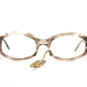 Lizon France Eyeglasses Gray Transparent Vintage Oval Eye Glasses 1970's 70's NEW Old Stock NOS FREE Shipping Medium 52-20-130 Women's Thick