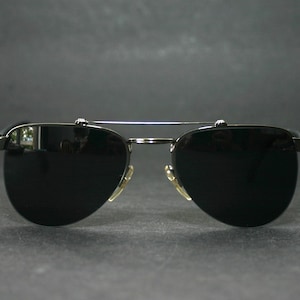 Robert La Roche Vienna Sunglasses Vintage Sun Glasses Black 1970's Mod S 121 Aviator Designer Small Medium 52-20-135 NOS New Old Stock