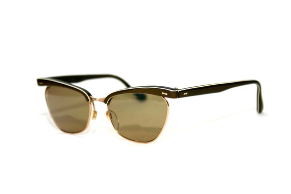 Rodenstock Cat Eye Glasses Brown 12k Gold Filled … - image 1