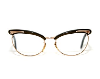 Lunettes de vue Rodenstock de chat rempli d'or marron Lunettes de vue Tanja livraison gratuite petite moyenne taille 48-18-135 femmes des années 60 60 très bon état