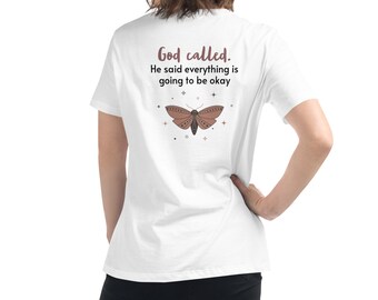 Camiseta relajada para mujer espiritual Dios llamó