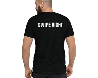 Camiseta de manga corta con aplicación de citas para hombres divertida Desliza hacia la derecha