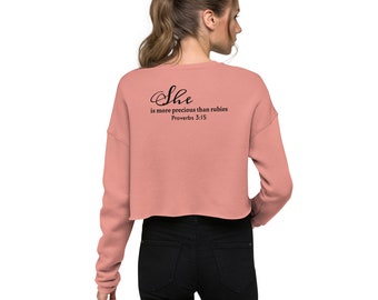 Sudadera con versículo bíblico espiritual preciosa como rubíes