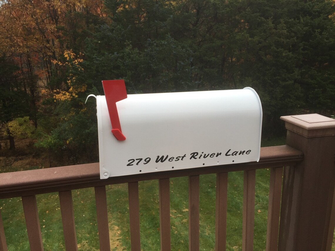 Mailbox Lettering Custom Vinyl Lettering Monogrammed Etsy