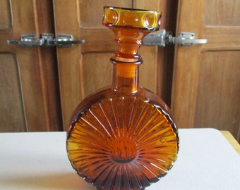bouteille empoli forme fleur italienne de génie en verre / bouteille déco de collection/ carafe en verre Italy forme soleil