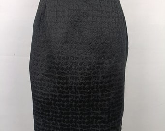 Jupe vintage noire en coton YVES SAINT LAURENT ! taille fr 40 us 8