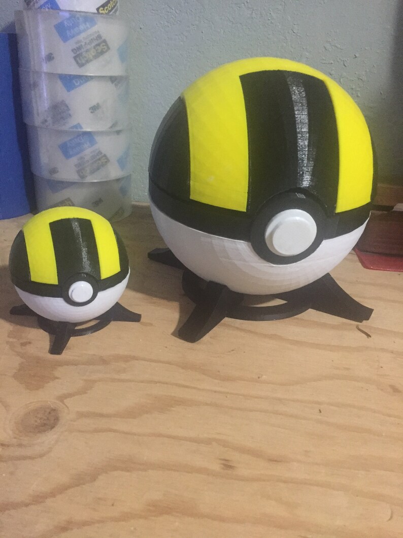 Large 3D Printed Pokeballs | Etsy