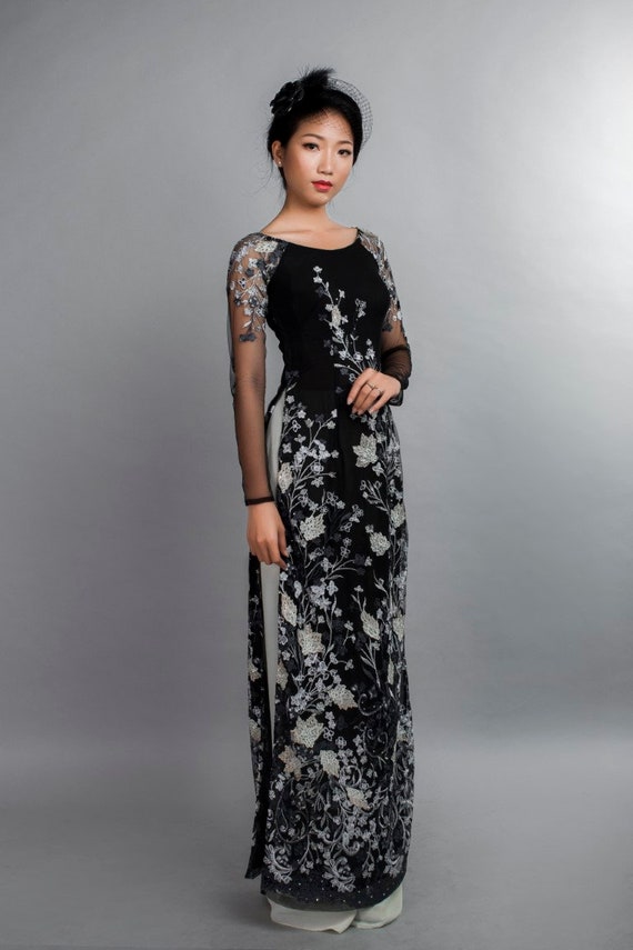 ao dai black
