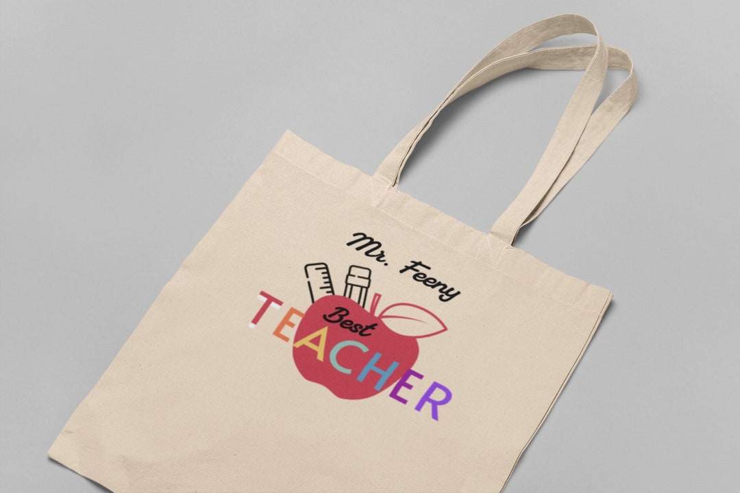 Personalized Teacher Appreciation Gift: Cotton Canvas Tote Bag - Etsy