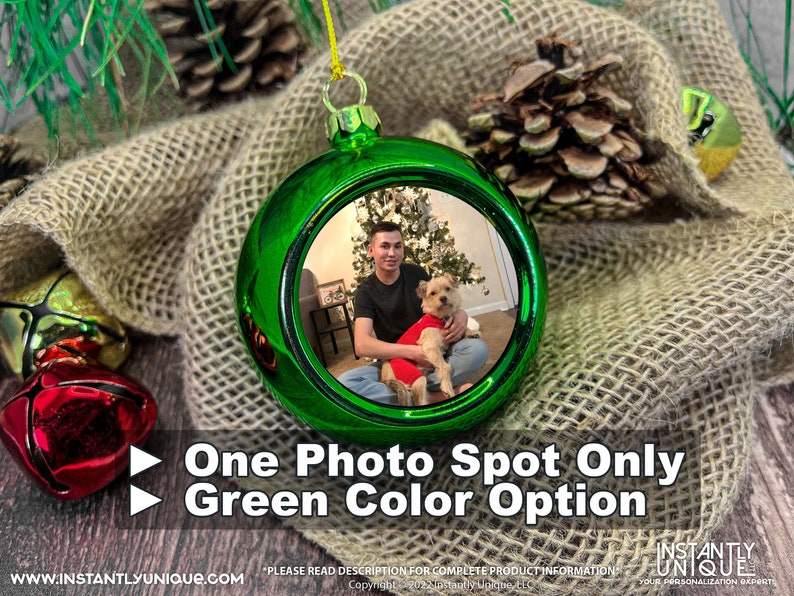 Aangepaste kerstbalornament met foto: gepersonaliseerde familieherinnering afbeelding 7