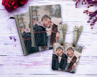 Personalized Photo Passport Holder and Luggage Tag Bundle - SPECIAL BUNDLE OFFER!