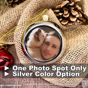 Aangepaste kerstbalornament met foto: gepersonaliseerde familieherinnering afbeelding 4