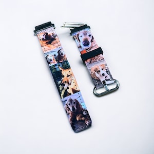 Personalized Photo Watch Band for Samsung Galaxy Watch 4, 5, 6, Samsung Active, Pro, Classic, 20mm, 22mm, Made from PU Vegan Leather