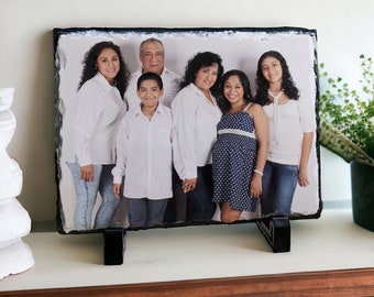 Personalized Photo Slate Plaque: Anniversary, Wedding, Memorial