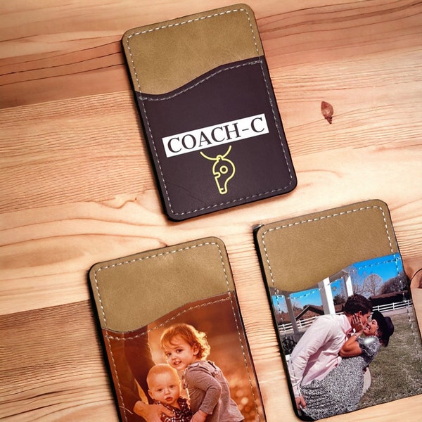 Personalized Phone Wallet with Photo, Custom Phone Wallet with Picture, Stick On Phone Wallet, Custom Card Holder, Personalized Card Holder