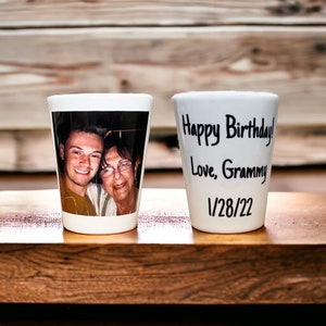Personalized Shot Glass with Photo, Custom Shot Glass with Text, 21st Birthday Bash, Gift for Husband, Birthday Gift for Boyfriend