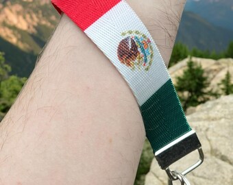 Personalisierte Mexikanische Flagge Schlüsselanhänger Armband: Schlüsselanhänger Personalisiert