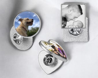 Personalized Photo Lapel Pin: Custom Metal Pin Button