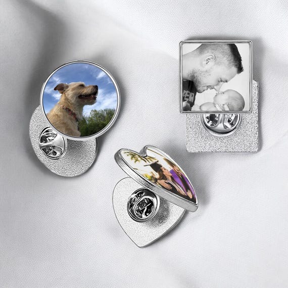 Personalized Photo Lapel Pin: Custom Metal Pin Button