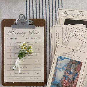 July Morning Time Bundle | Summer Homeschool Morning Basket Curriculum | Music Poetry Art Scripture Nature Study & Character Study