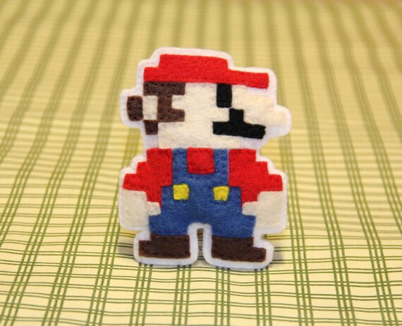 8 bit mario plush