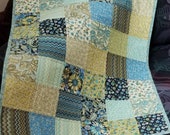 28 x 32 Quilted Table Topper, Runner, Modern, Baby, Doll. 100 Quilt quality Cotton. Prints in Indian Summer by Dover Hill.