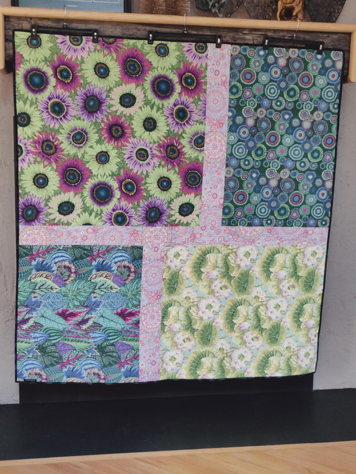 64x67" Kaffe Fassett Fabrics, Sofa Quilt. 100% Quilt Quality Cotton ...